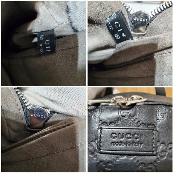 Gucci Black Signature Leather Backpack - Picture 8 of 12